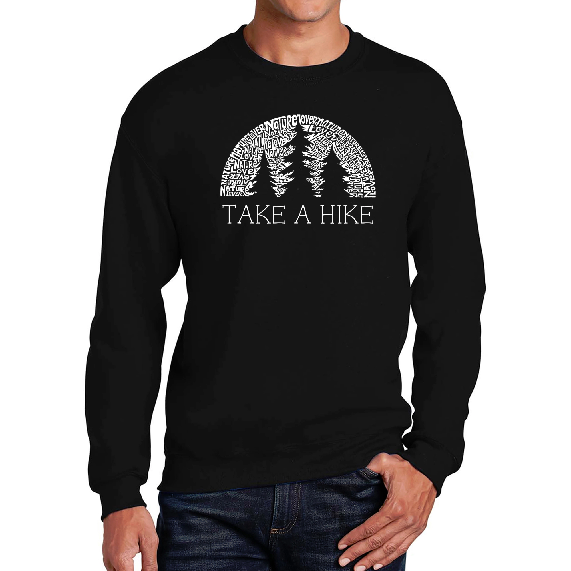 LA Pop Art Nature Lover - Mens Word Crew Sweatshirt