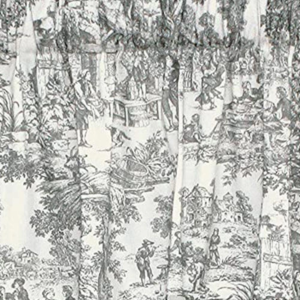 Ellis Curtain Victoria Park Toile Fabric Water Proof Room Darkening Blackout Tailored Window Valance - 70 x 12