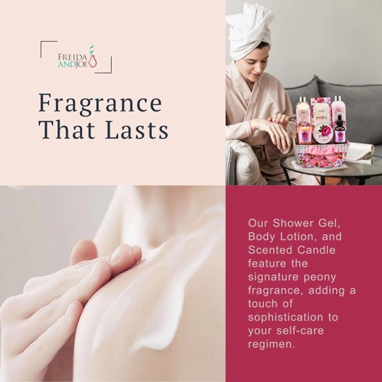 Freida & Joe Women Peony Floral Spa Basket Bath and Body Gift Set