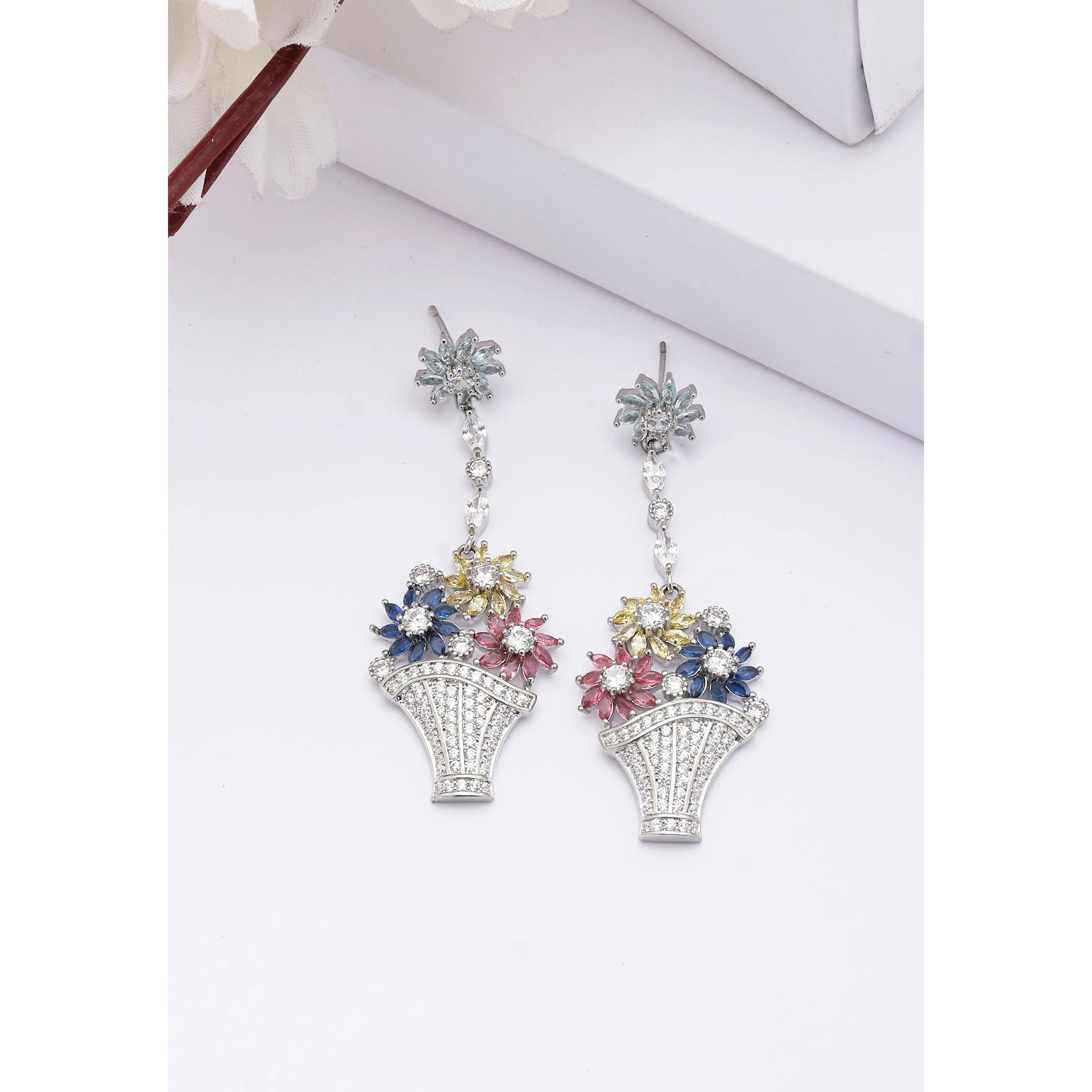 AGP PARIS Womens Diva Cute Bouquet Drop Earrings