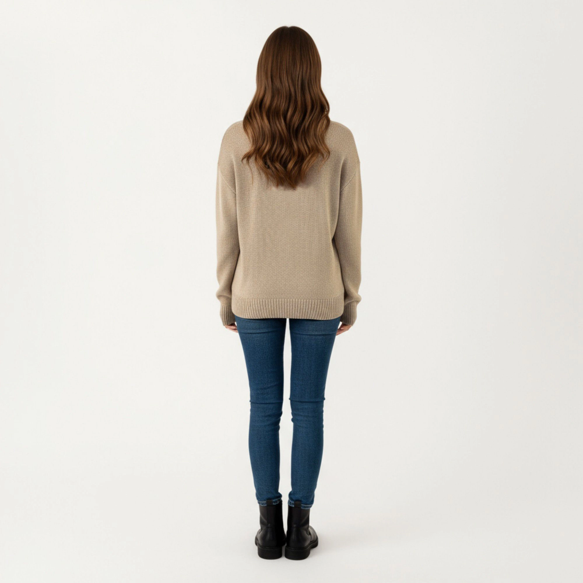 Anna-Kaci Women's Long Sleeve Knit Sweater with Cherry Graphic Design and Ribbed Trim