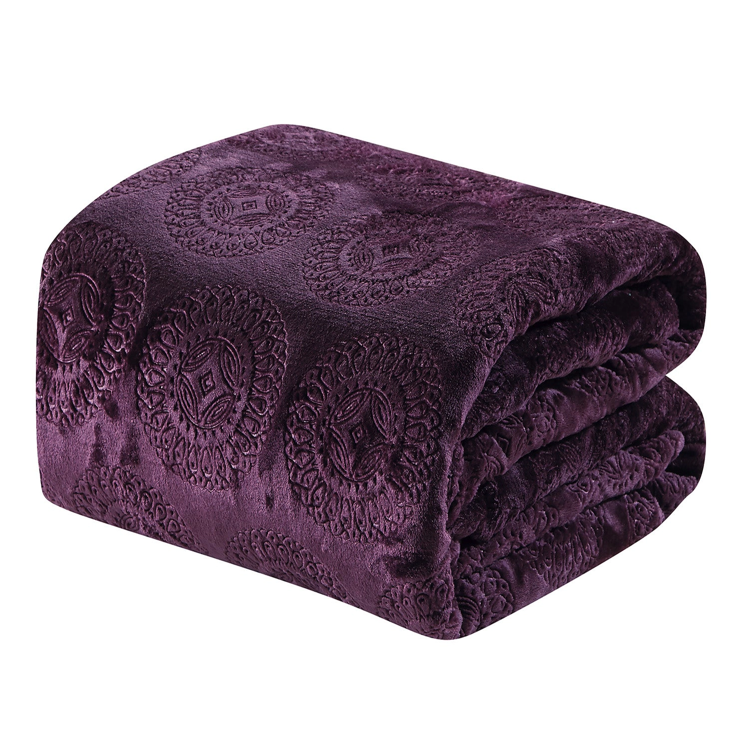 Ceasar Soft Plush Contemporary Embossed Collection All Season Throw 50"x60