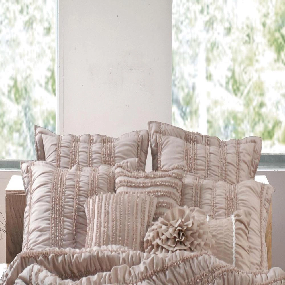 Greenland Home Fashion Tiana Sham - Standard 20x26", Taupe