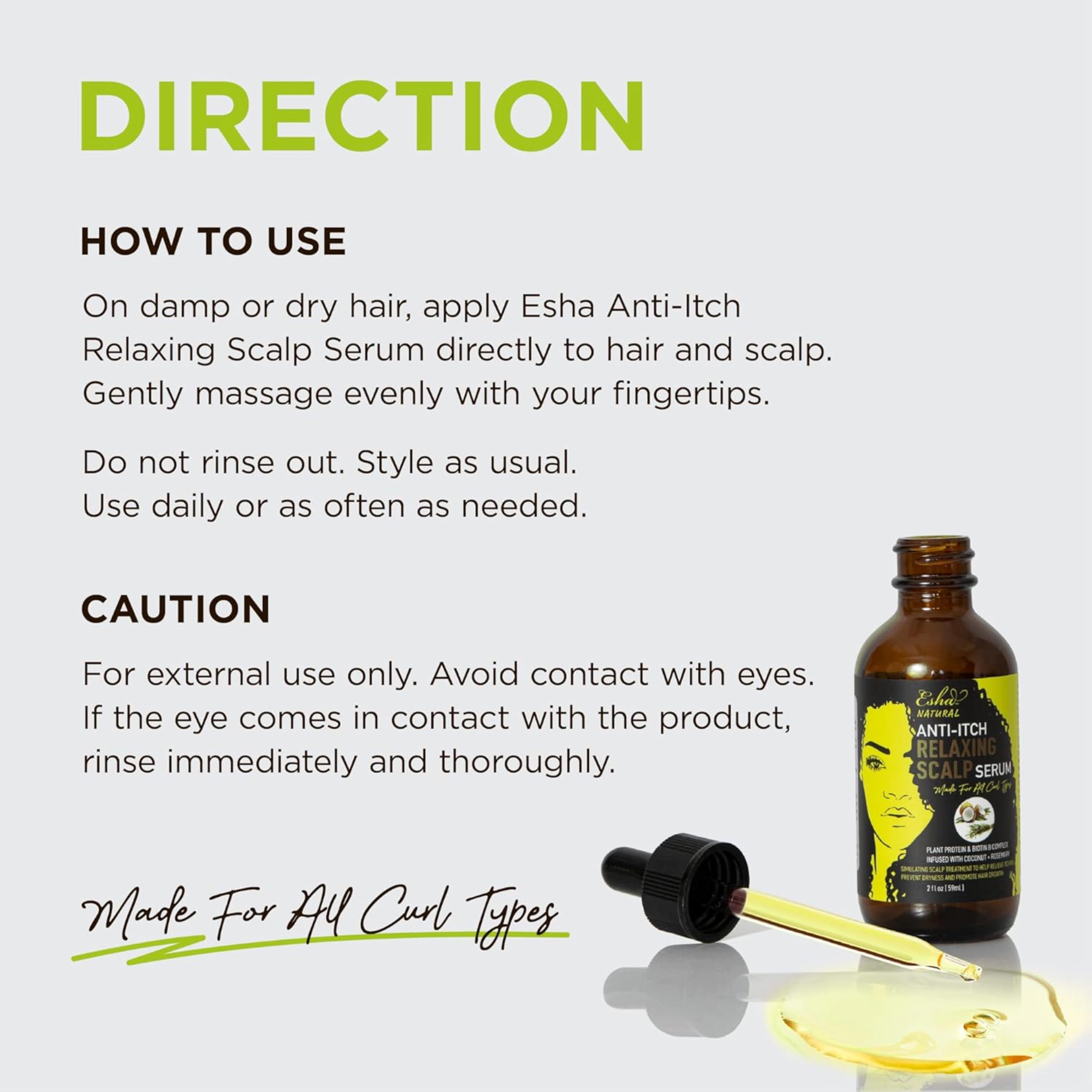 Esha Unisex orgranic oil blend scalp serum Natural Anti-Itch Scalp Serum