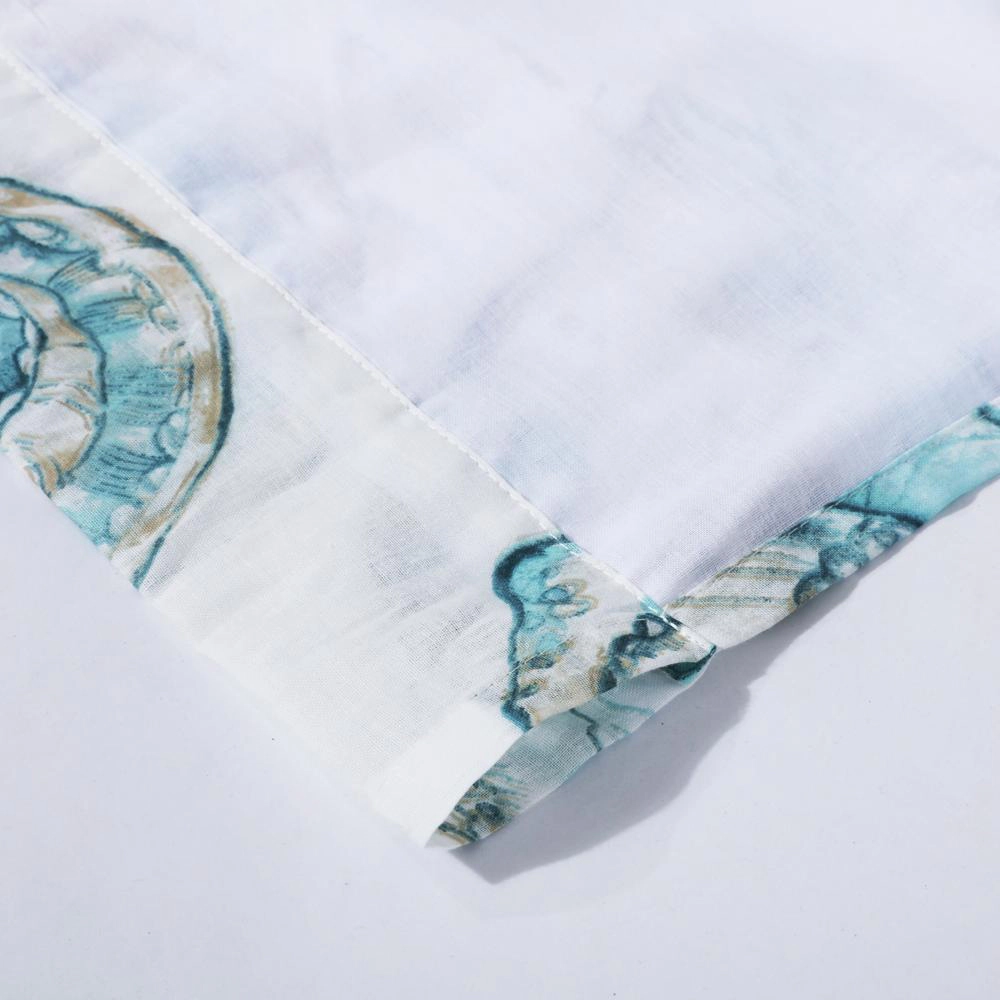 Barefoot Bungalow Cruz Coastal Lined 3" Rod Pocket Window Valance with 2" Header 84"x19" Multicolor