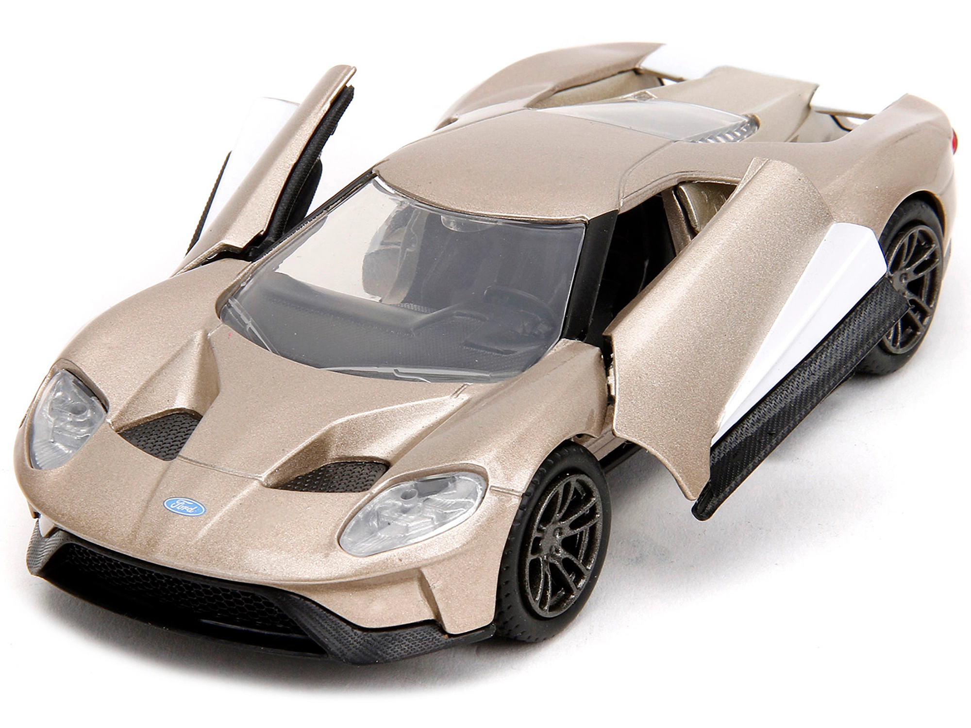 Jada 2017 Ford GT Gold Metallic with White Accents "Pink Slips" Series 1/32 Diecast Model Car by Jada