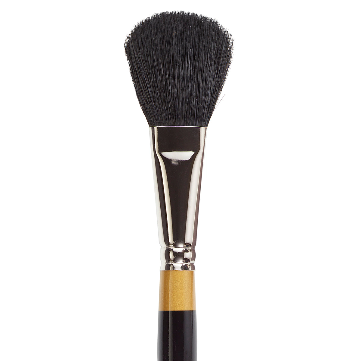 KINGART Original Gold 9275 Oval Mop Brush, Black Synthetic Hair, Short Handle