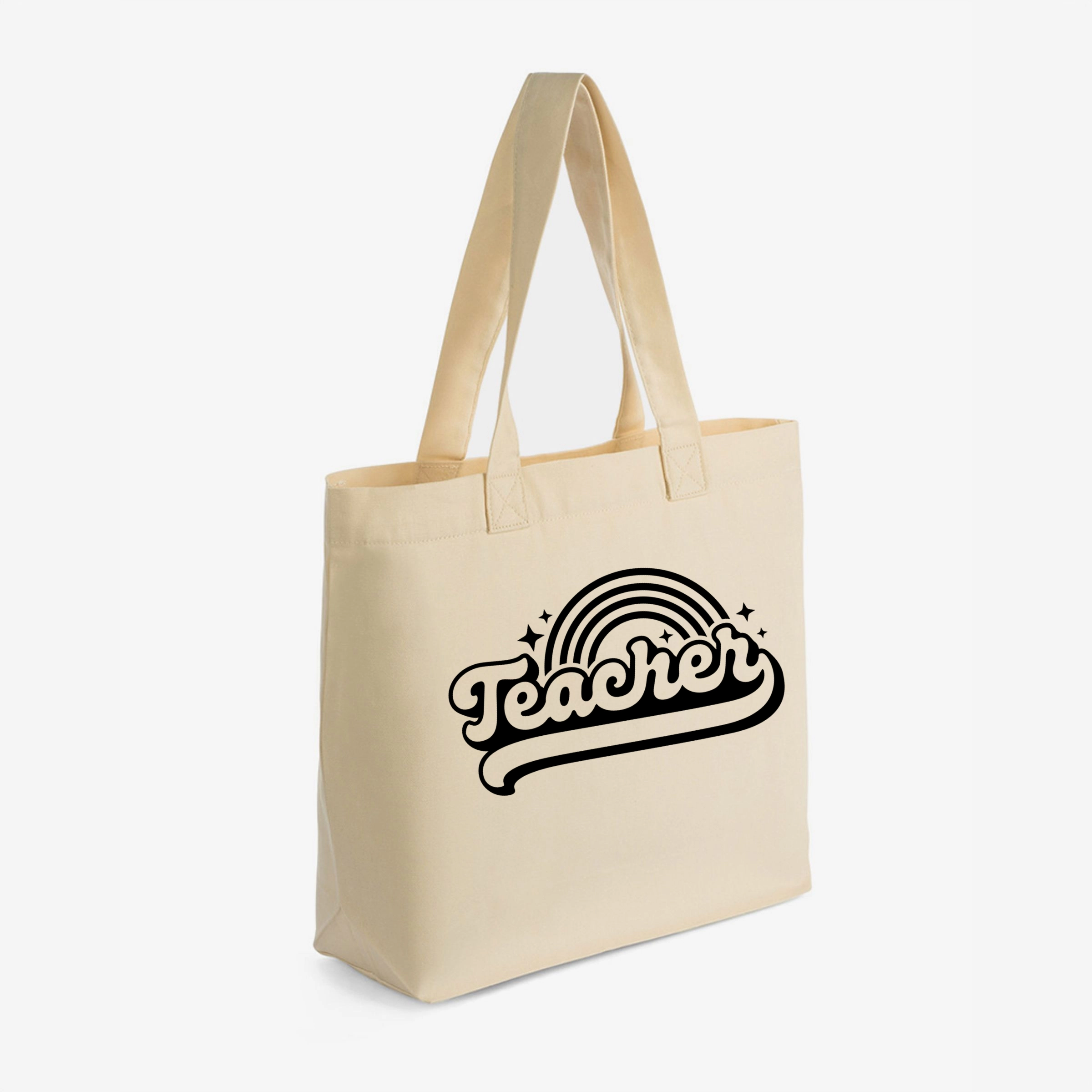 Simply Sage Market - Zippered Canvas Tote Teacher Rainbow