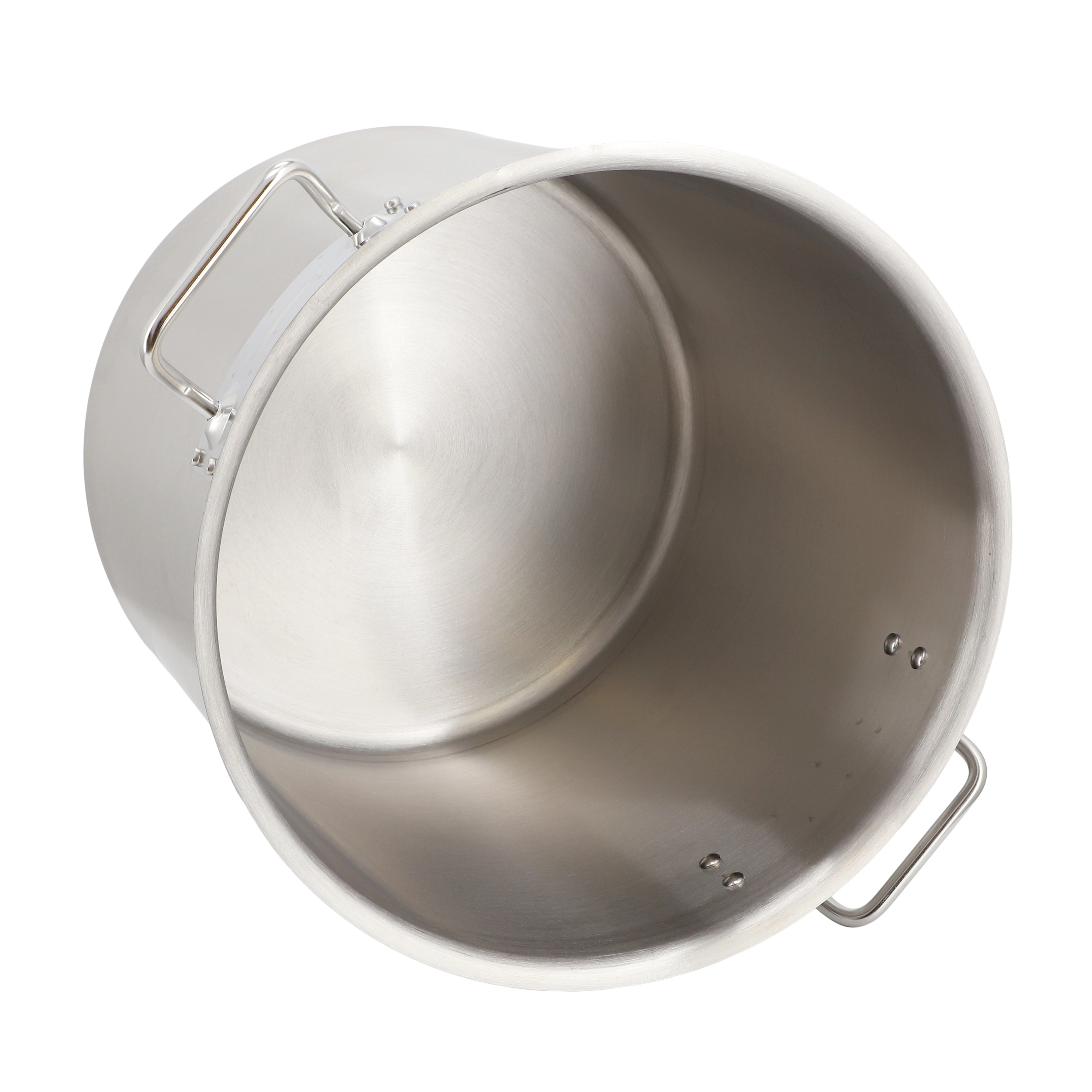 MegaChef Professional Kitchen 38.5 Quart Round Stainless Steel Stock Pot with Lid