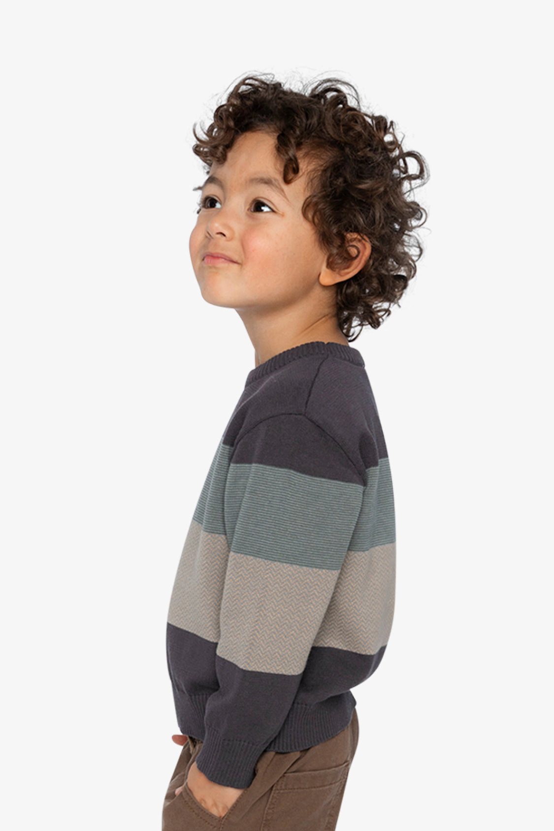 Deux par Boys Colorblock Knit Sweater