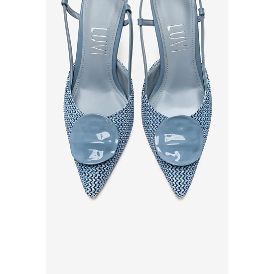 Prologue Shoes Womens Levia Woven Pointed Toe Slingback Pump