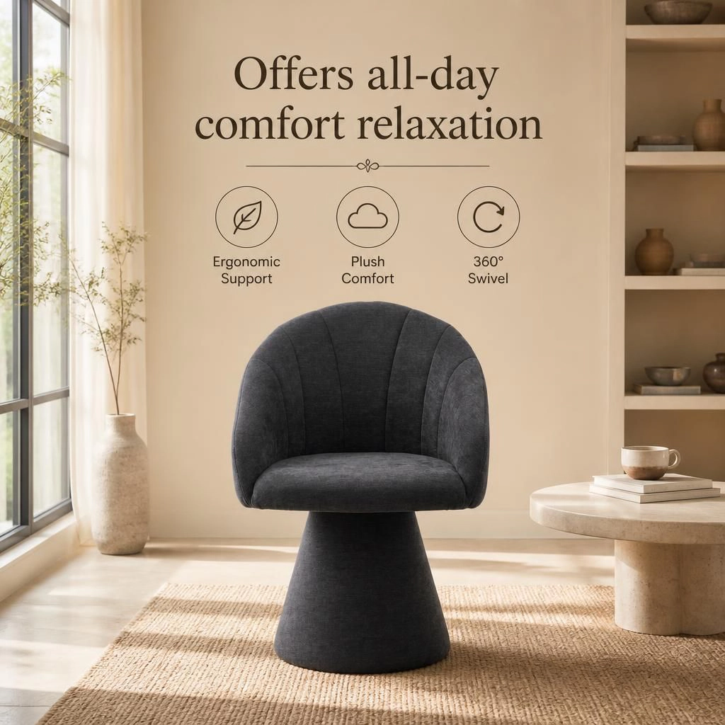 GOODSILO Upholstered Chenille Armless Accent Chair