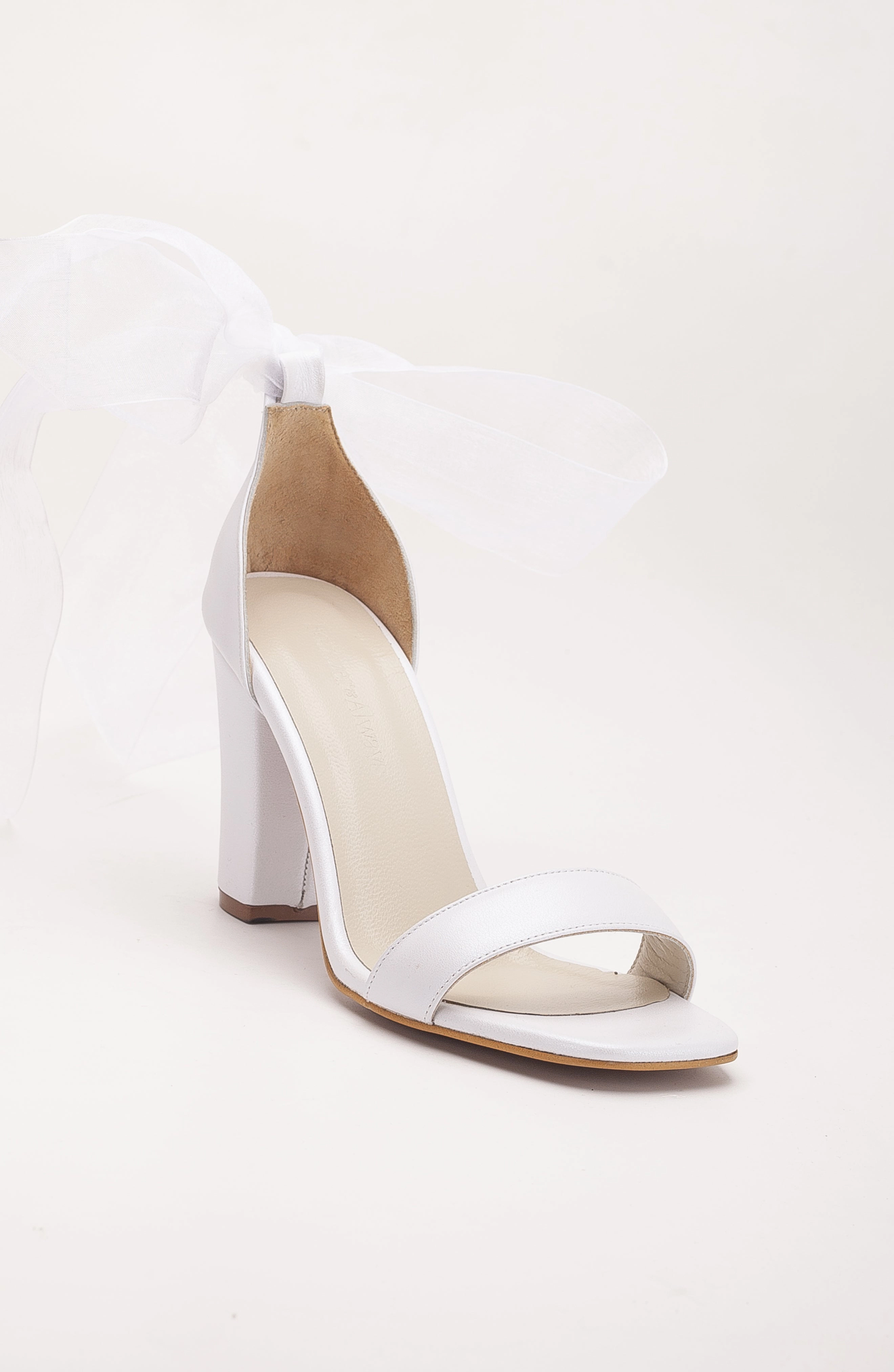 Forever & Always Womens Taylor Bridal Leather Sandals with Ribbon