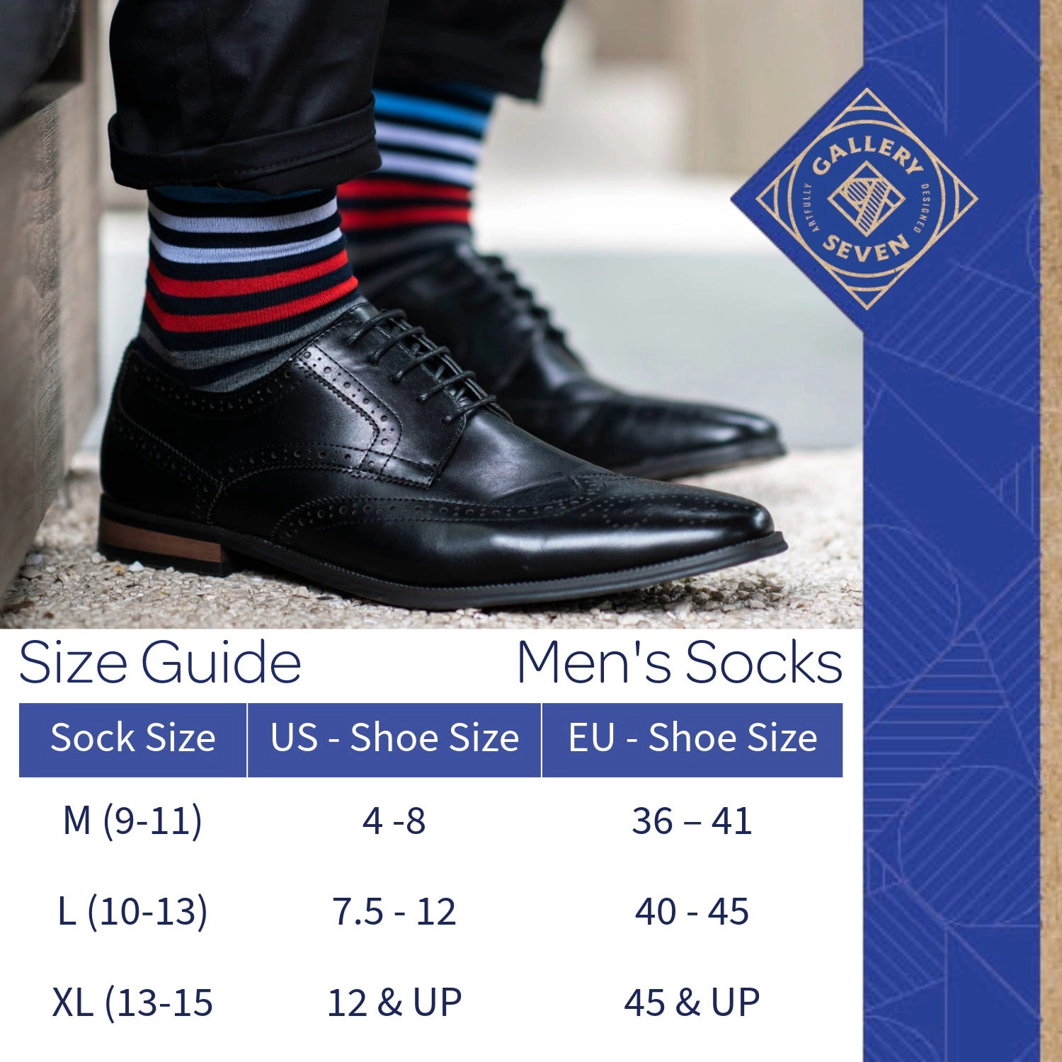 Gallery Seven Men's Funky Colorful Dress Socks 6 Pack