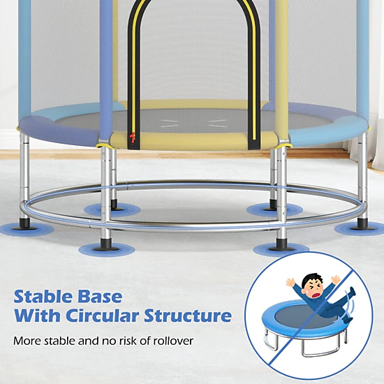 Hivvago 55" Kids Trampoline Gift For For 3-6 Years Old Boys And Girls