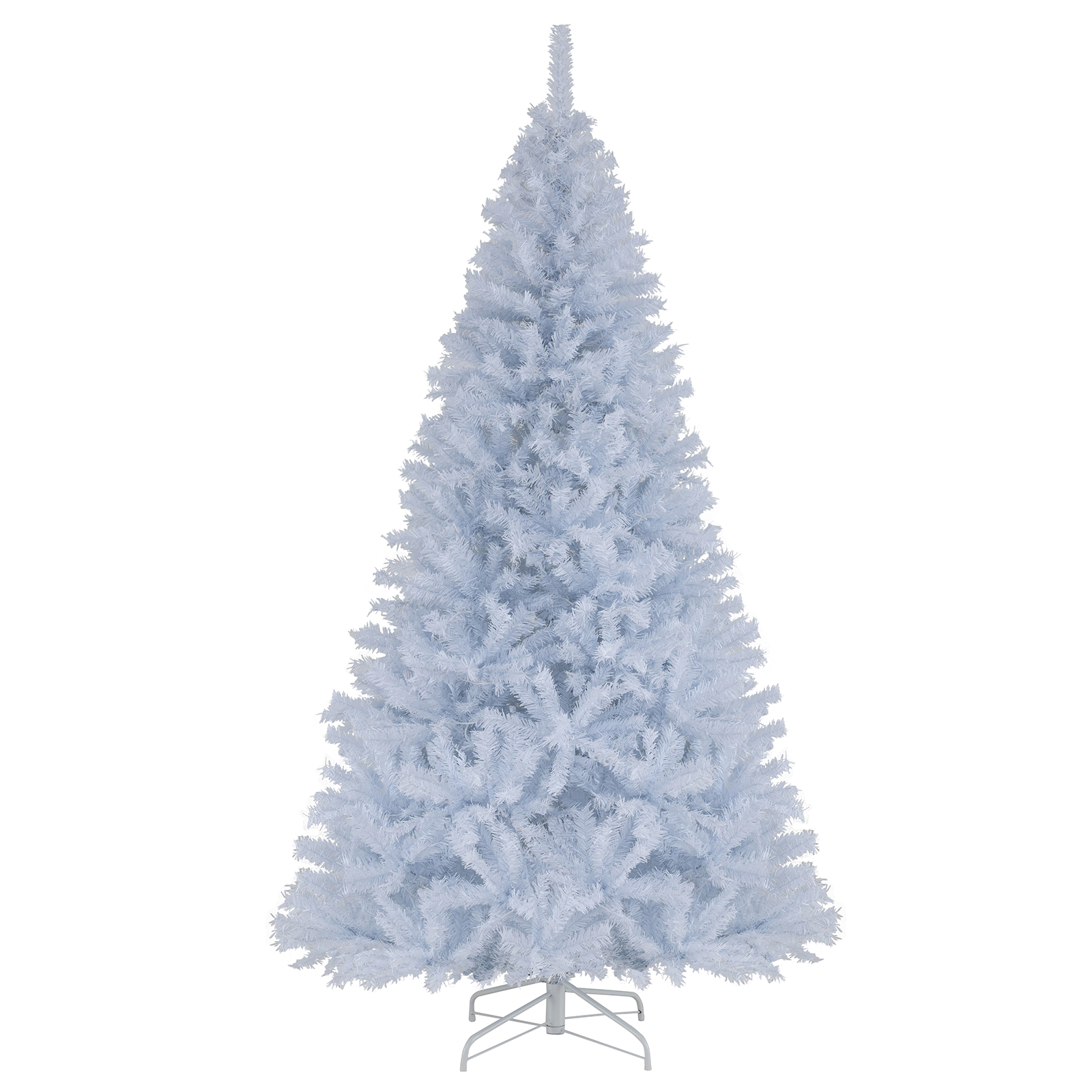 SlickBlue Pre Lit White Christmas Tree with Dual Color LED Lights