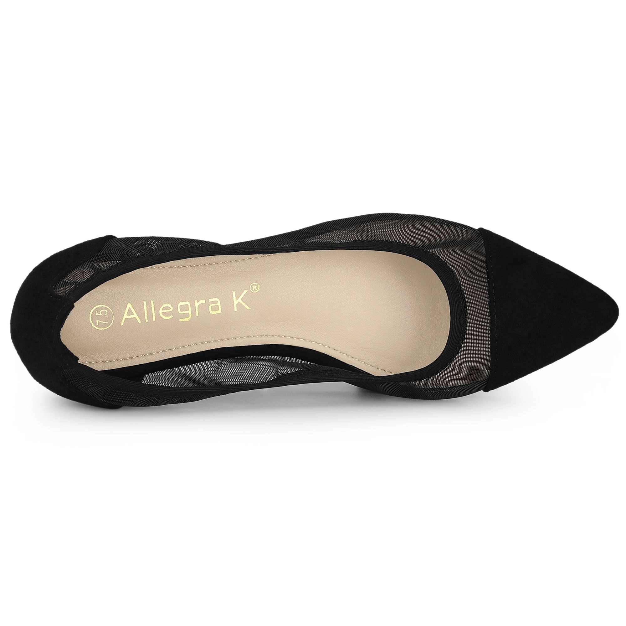 BLISSFUL STEP Women Pointed Toe Slip On Mesh Flats