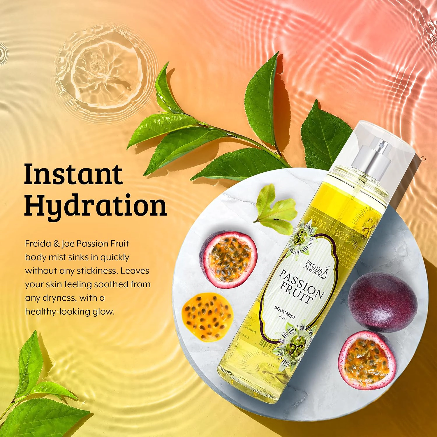Freida and Joe Women Fine Fragrance Body Mist Passion Fruit in 8oz Spray Bottle