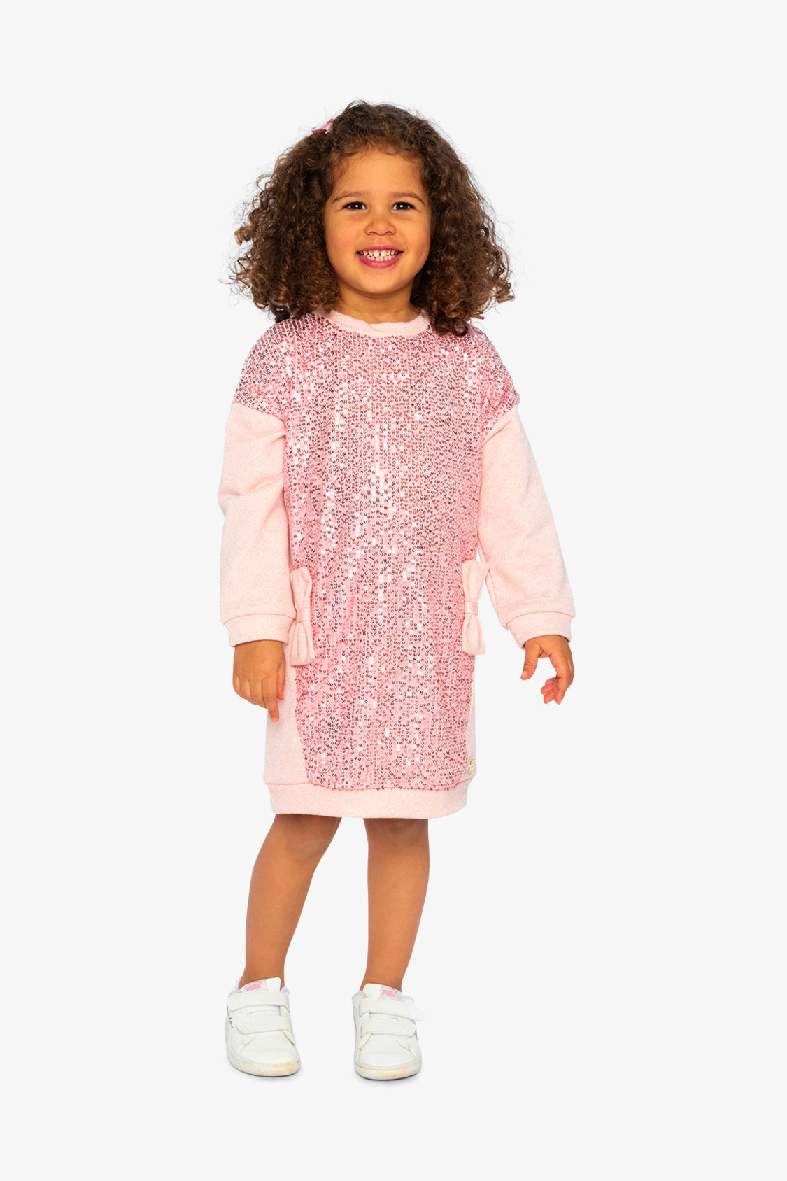 Deux par Girls Sweatshirt Dress with Sequins