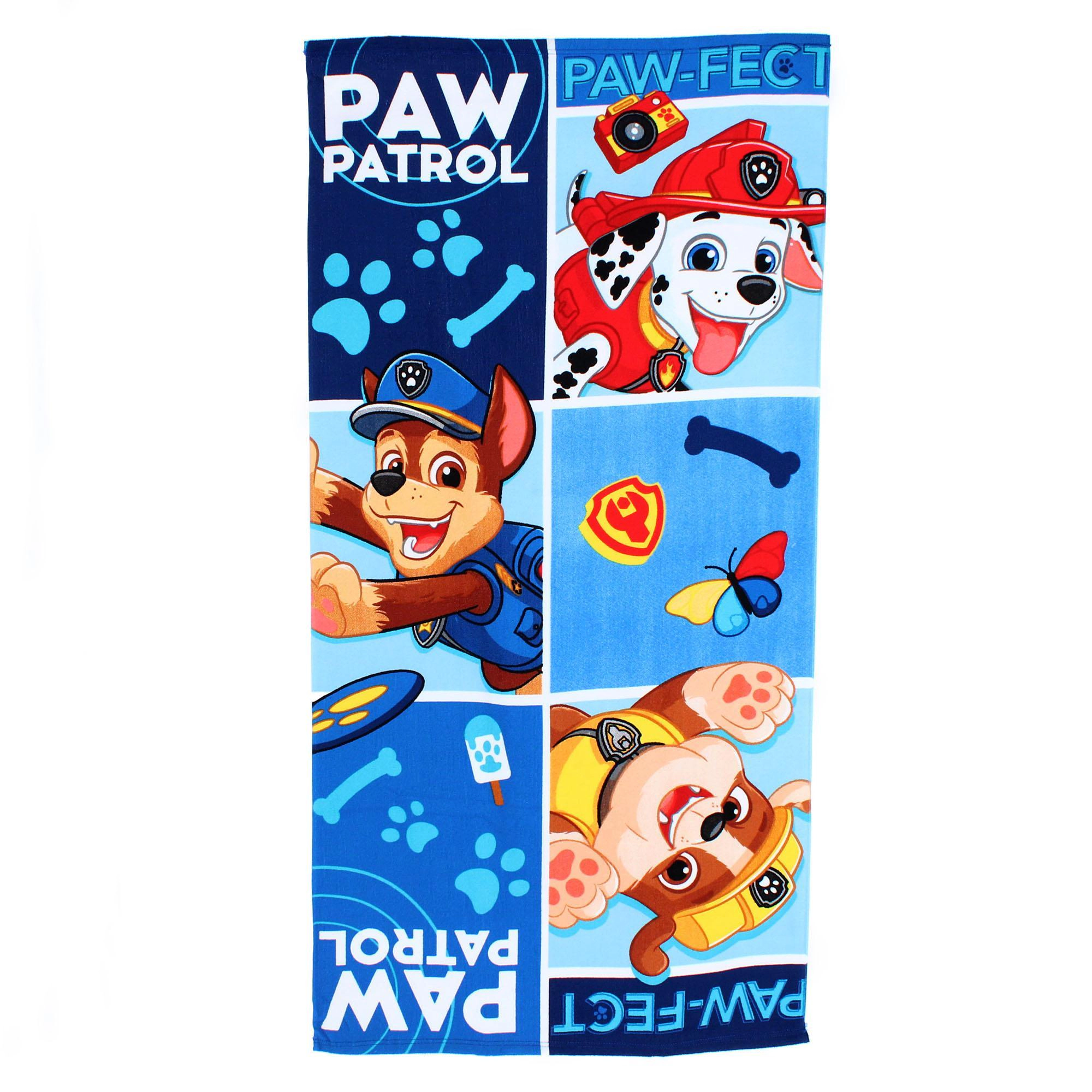 Textiel Trade Kids' Paw Patrol Chase Marshall and Rubble Beach Towel