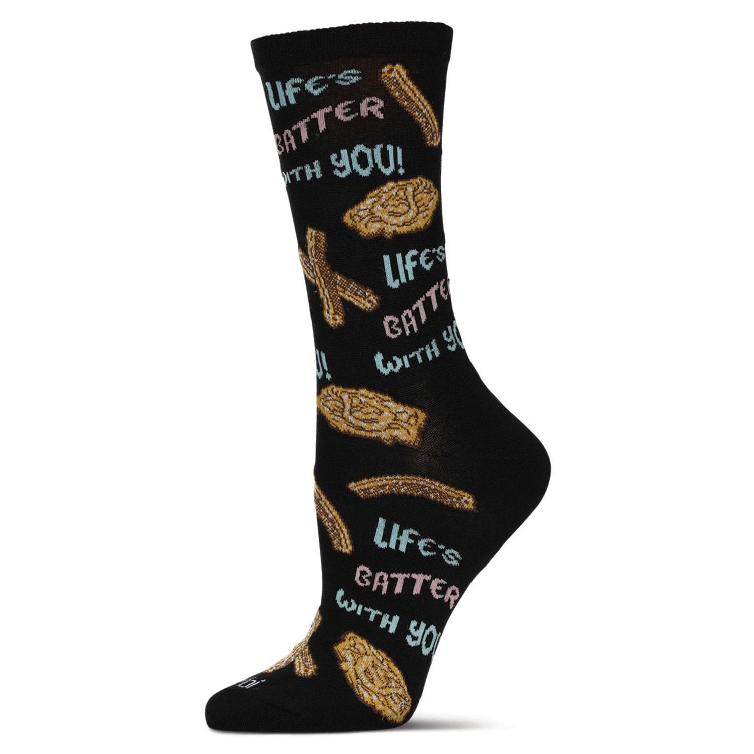 MeMoi Women's Churros & Funnel Cake Rayon From Bamboo Crew Socks