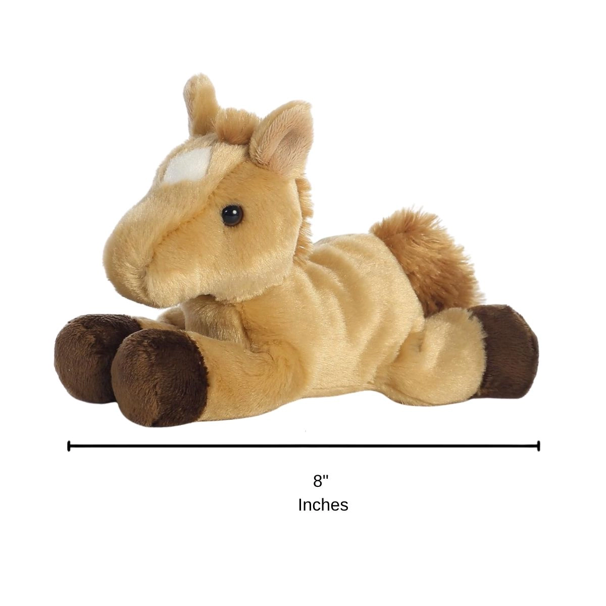 Aurora Mini Flopsie Prancer Tan Horse 8-Inch Stuffed Animal Plush