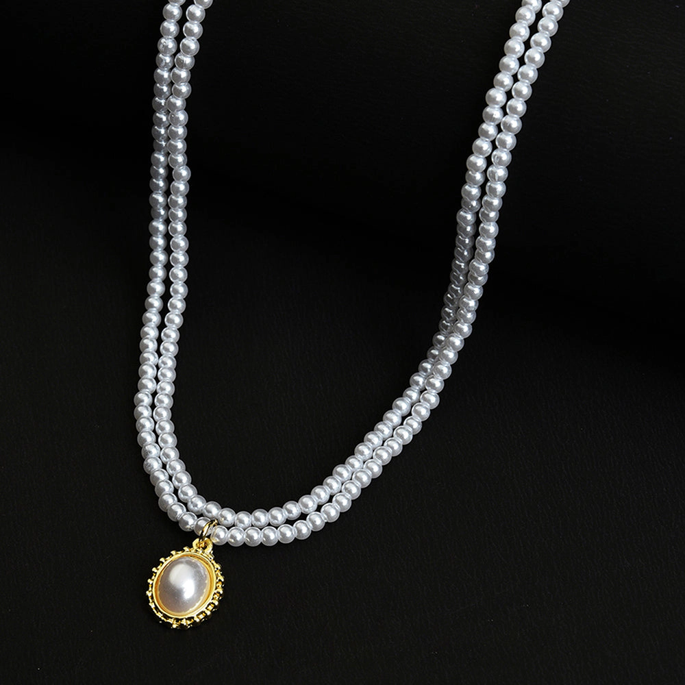 SOHI Women's Pellet Multi-Layer Necklace
