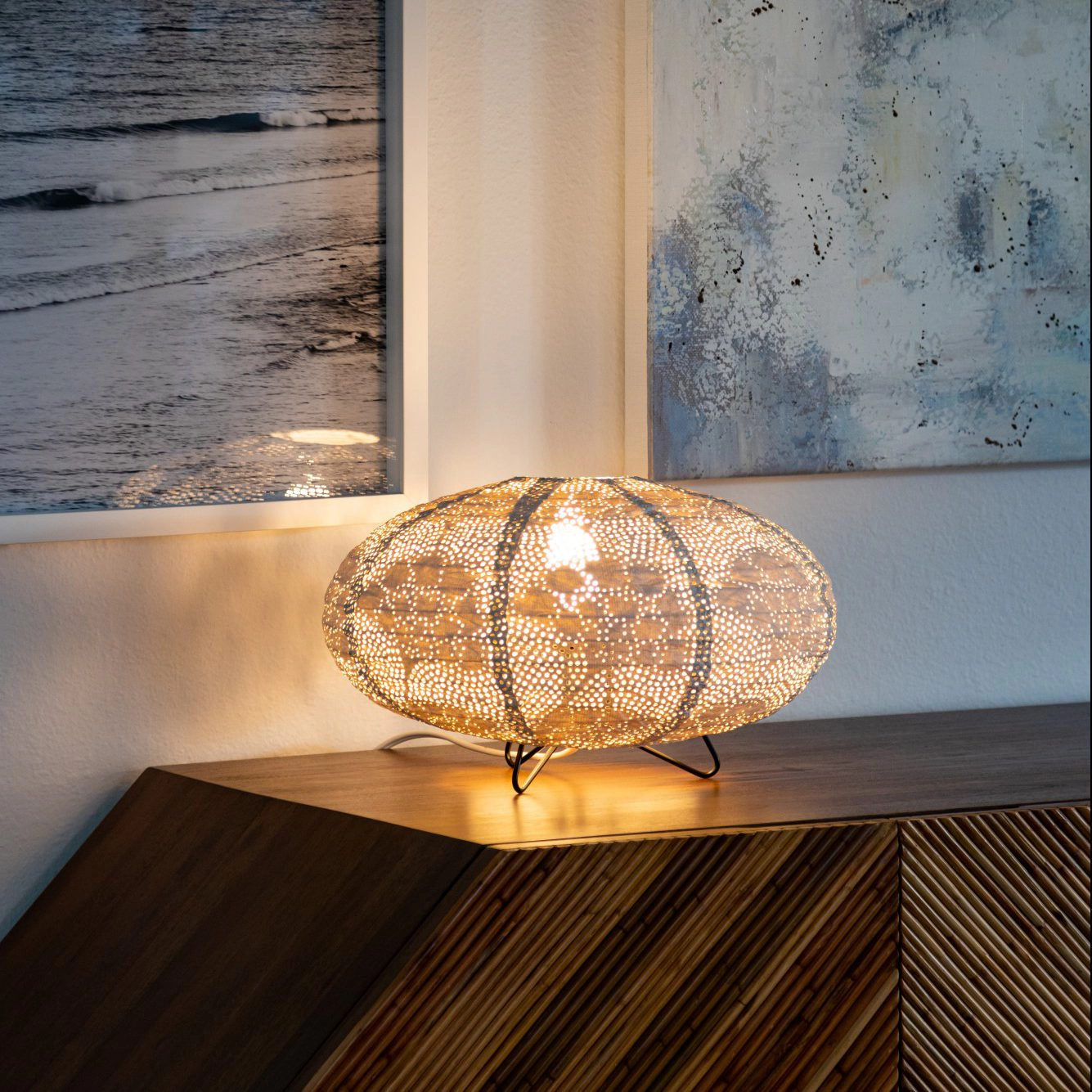 Allsop Home & Garden Soji Stella Solace Oval Yarrow Table Lamp