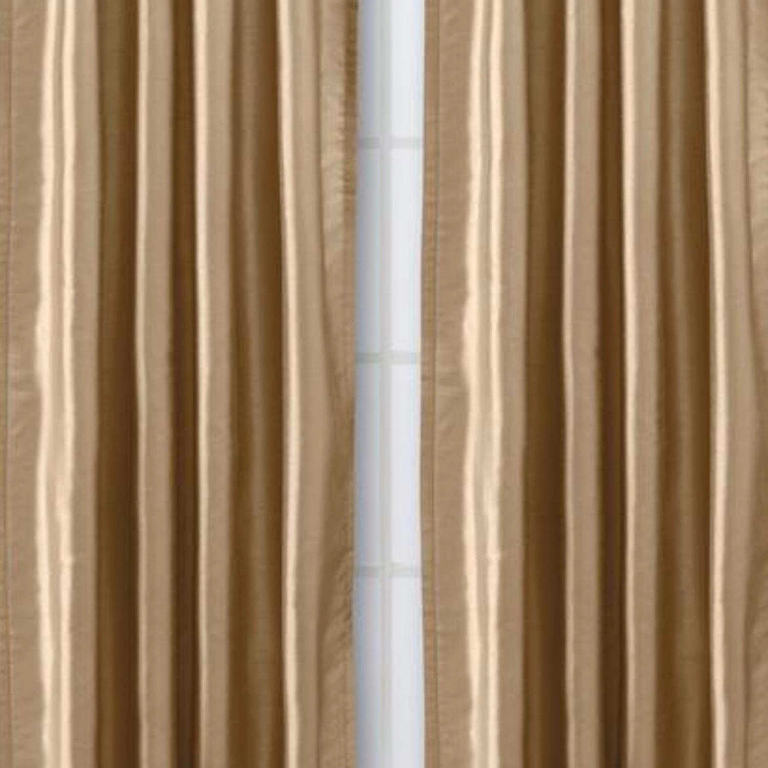 Ellis Curtain Luna Faux-Silk Rod Pocket/Back Tab Tailored Pairs - 100x84", Taupe