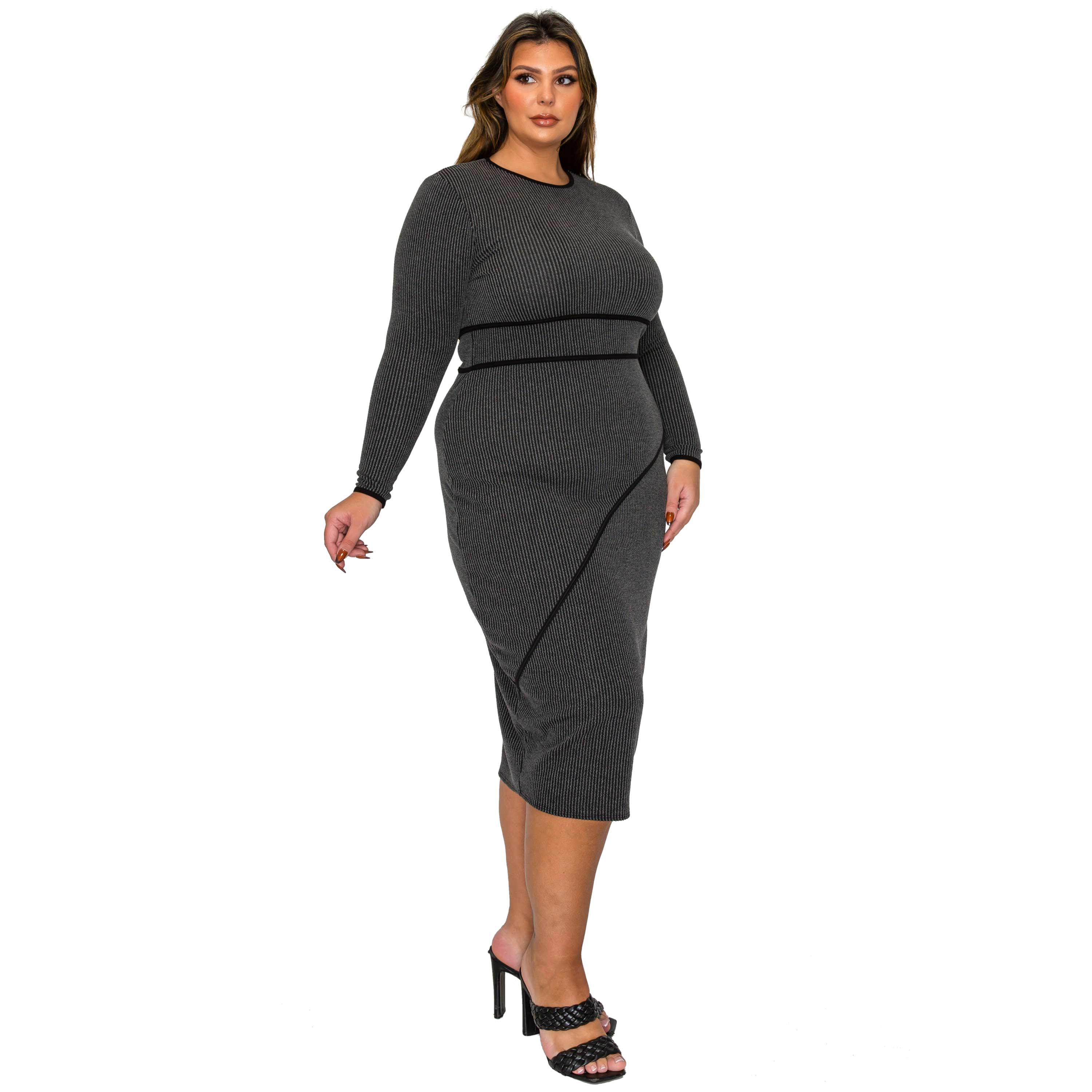 L I V D Women's Plus Elora Sweater Dress