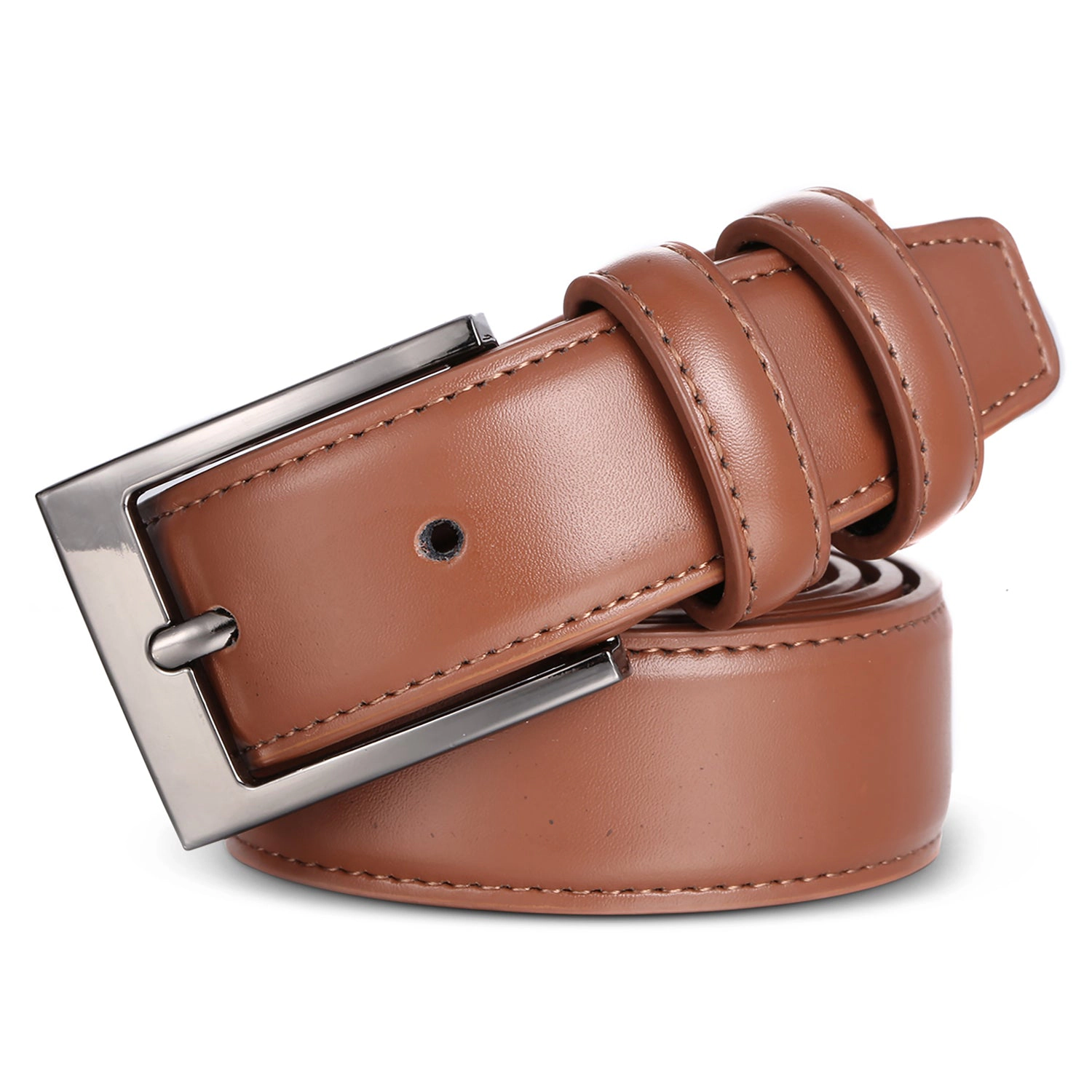 Mio Marino Men's Dual Loop Leather Dress Belt - 2 Pack