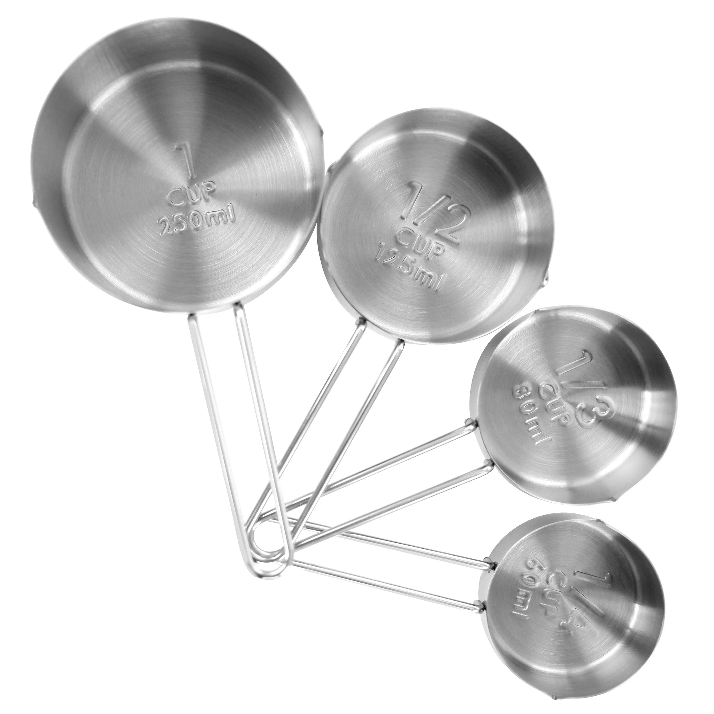 MegaChef 14 Piece Stainless Steel Measuring Cup and Spoon Set with Mixing Bowls