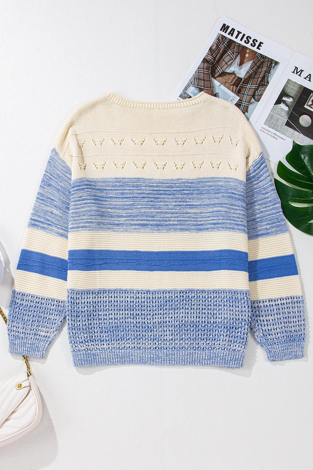 Threaded Pear Women's Sophia Stitch Puff Sleeve Sweater