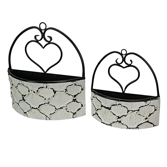 Special T Imports Large & Small Galvanized Metal Rustic White Wall ...