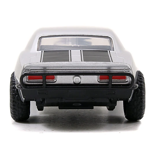 Jada Collectible Roman'S Chevrolet Camaro Z/28 Silver With Black Stripes "Fast & Furious 7" (2015) Movie 1/32 Diecast