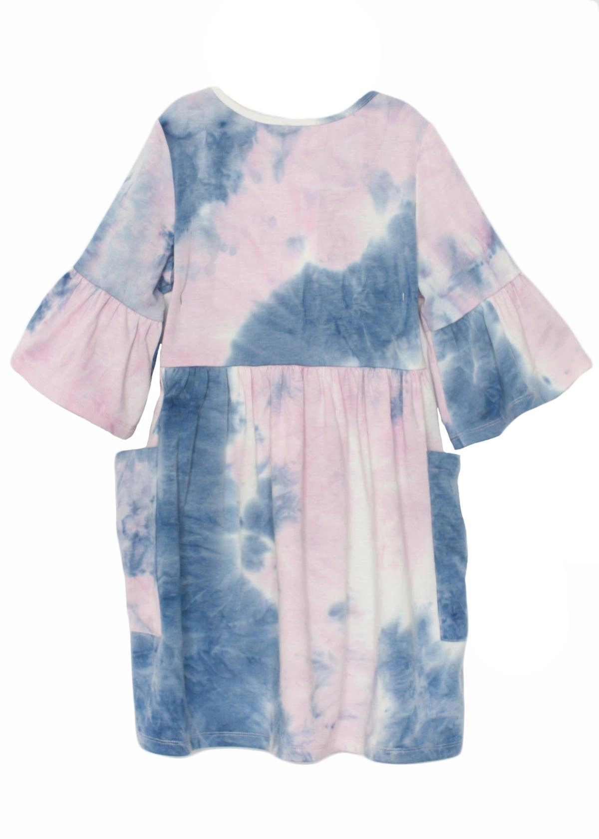 Mabel and Honey Frilly Lady Knit Tie Dye Dress