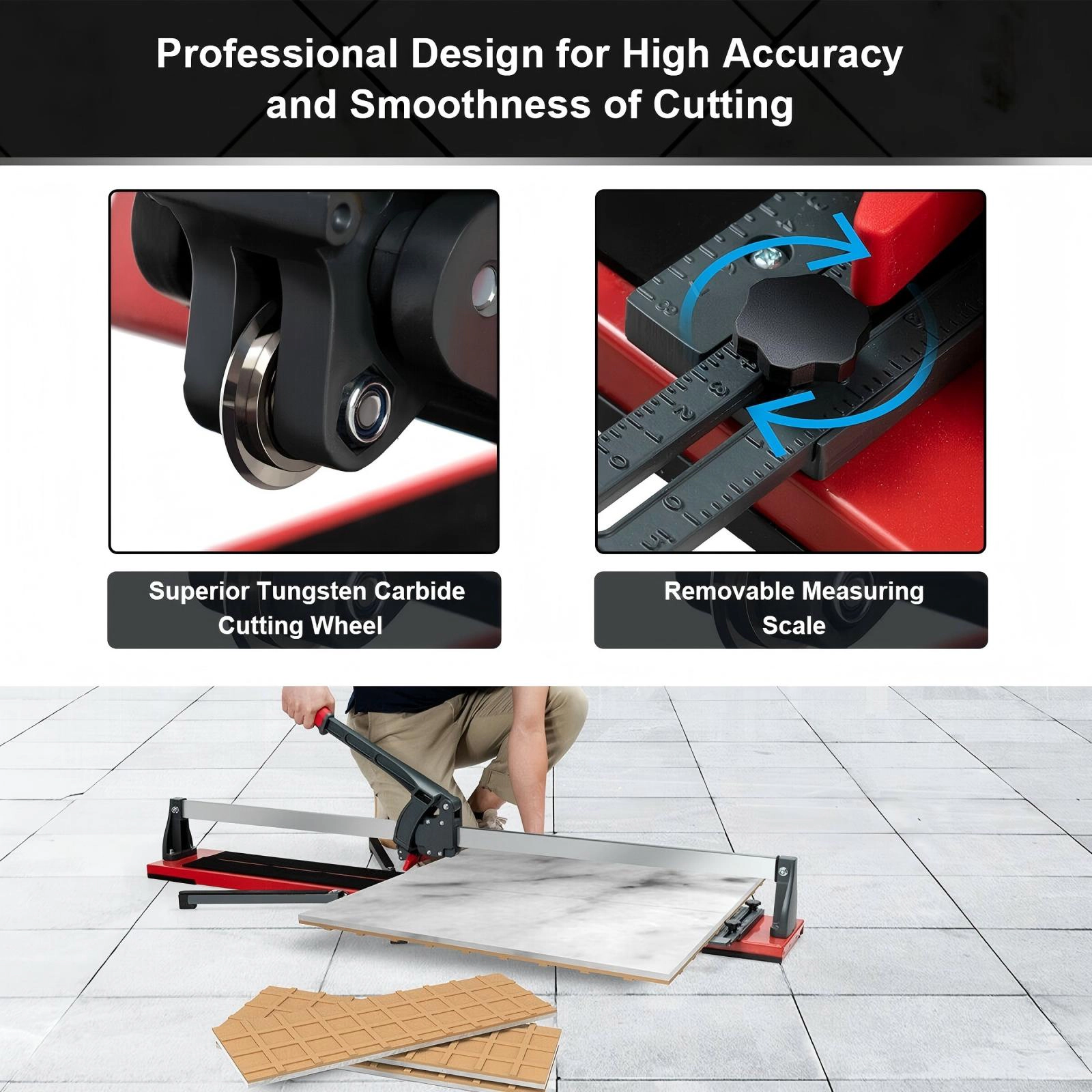 SUGIFT 48-In Manual Tile Cutter Porcelain Cutter Machine 31.5-lb Net Weight As The Picture Shows
