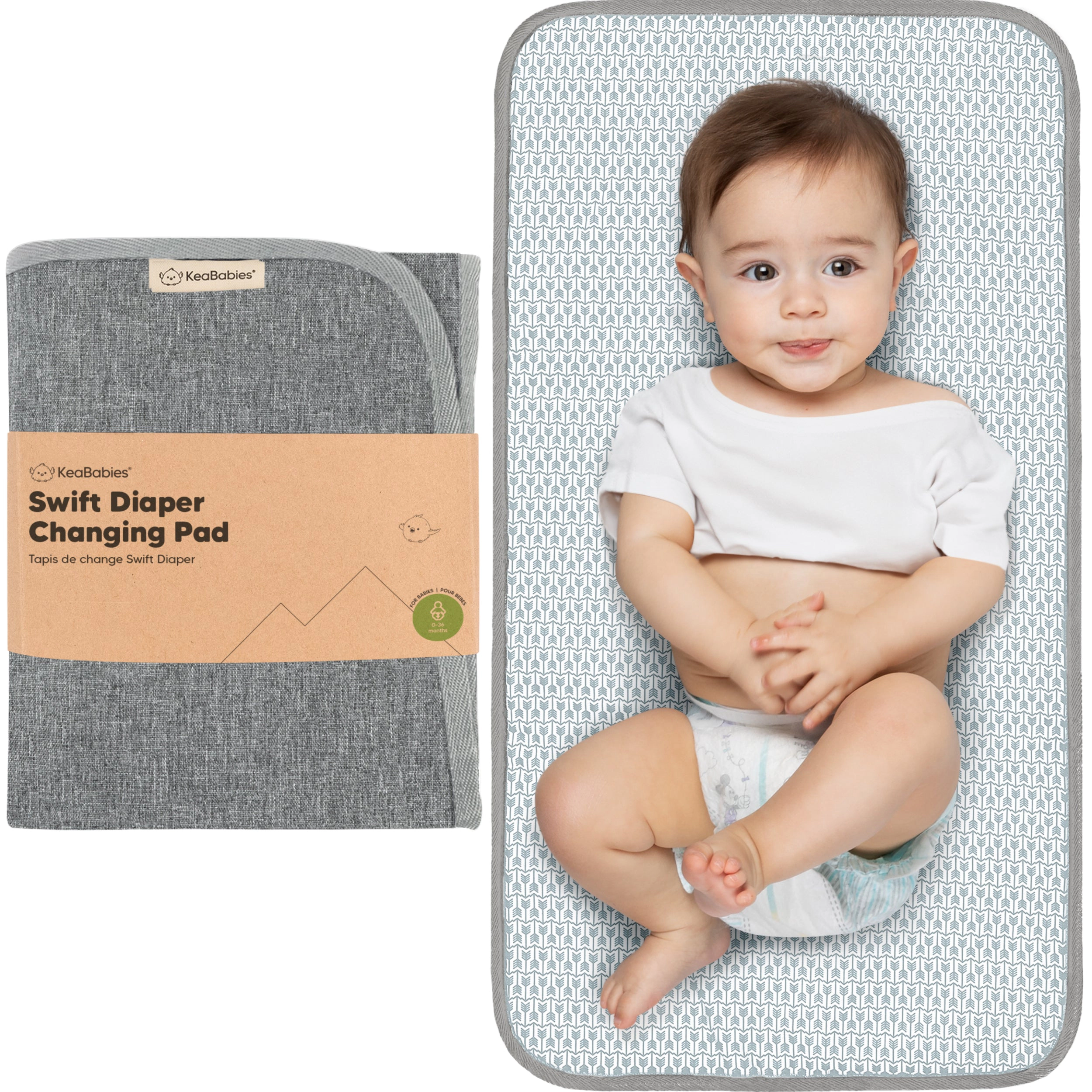 KeaBabies Swift Diaper Changing Pad for Baby Boys, Girls