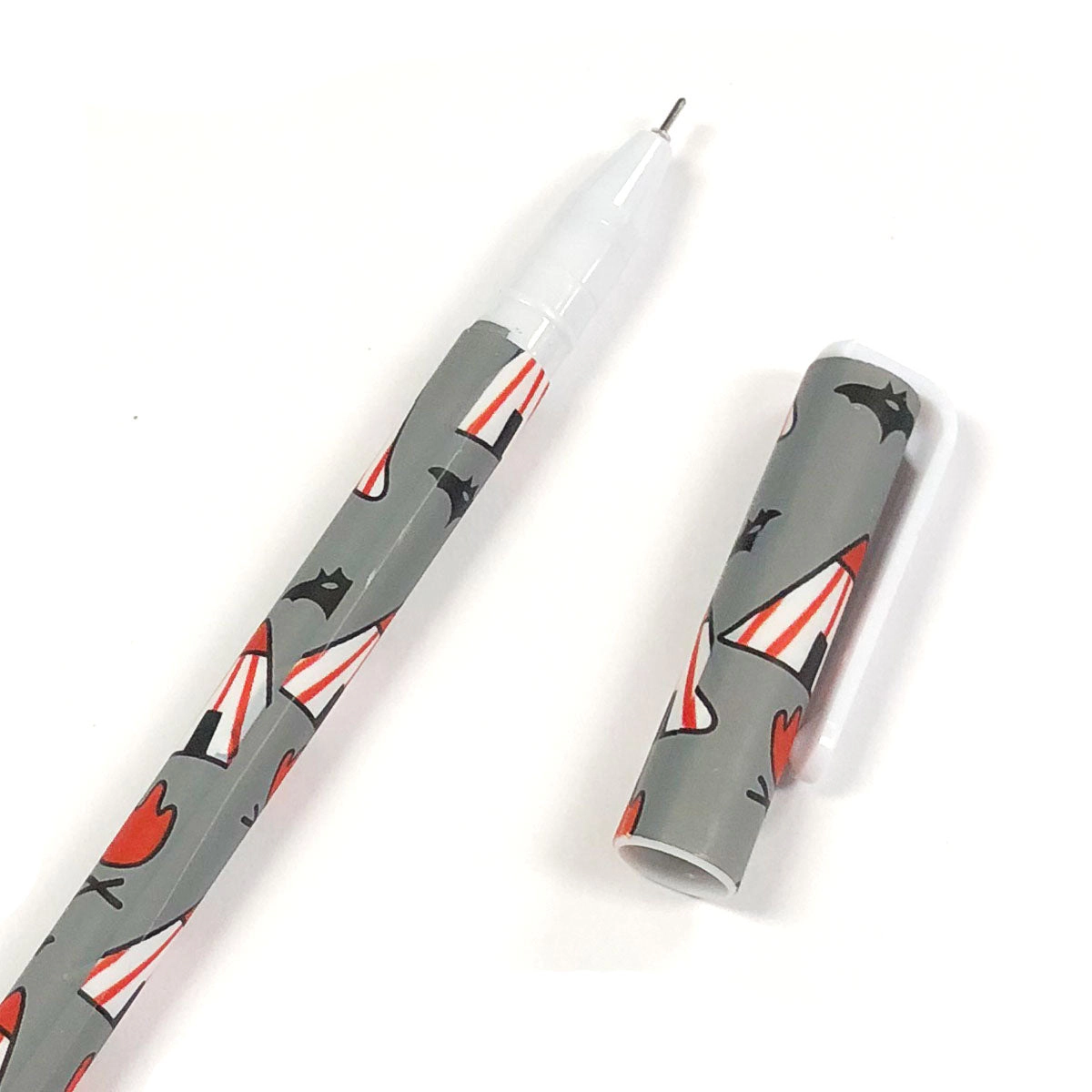 Wrapables Cute Novelty Gel Ink Pens, 0.5mm Fine Point, Cartoon Animal Multicolor Ink, Set of 10