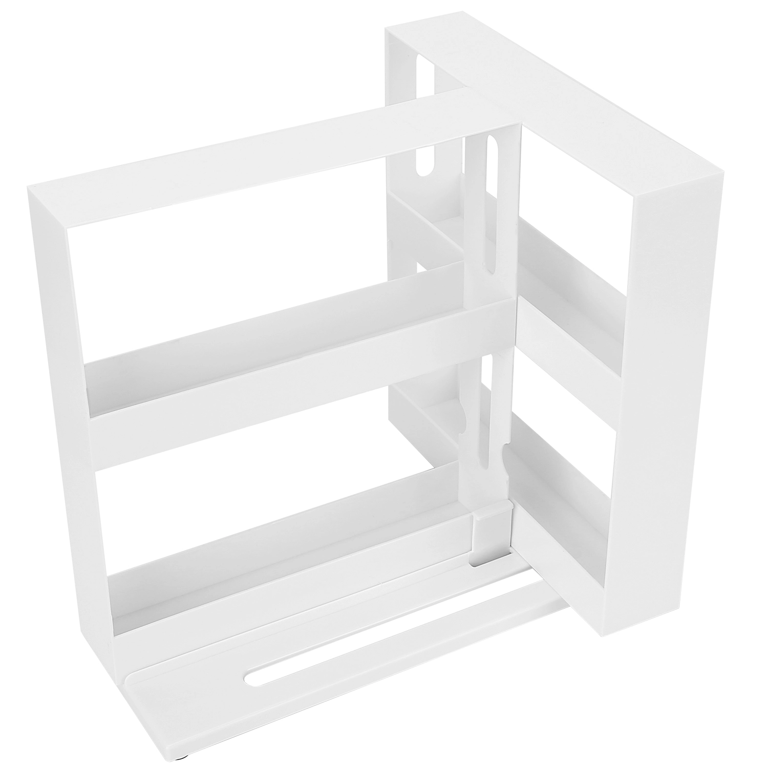 GBruno 2-Tier Swivel Cabinet Organizer Rack