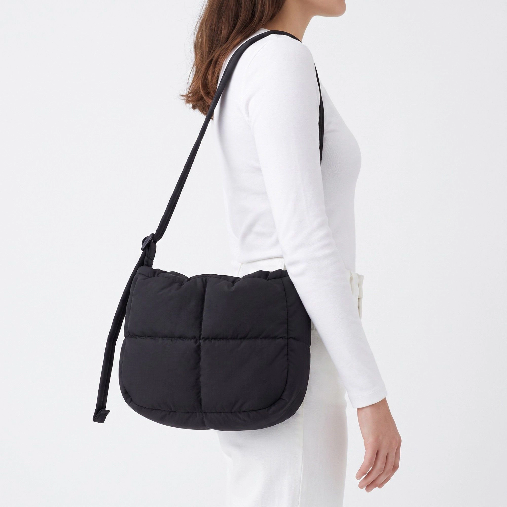 Alilang Women's Grid Quilt Padded Rectangular Crossbody Bag with Adjustable Slim Shoulder Strap 9.8x7.9x3.5