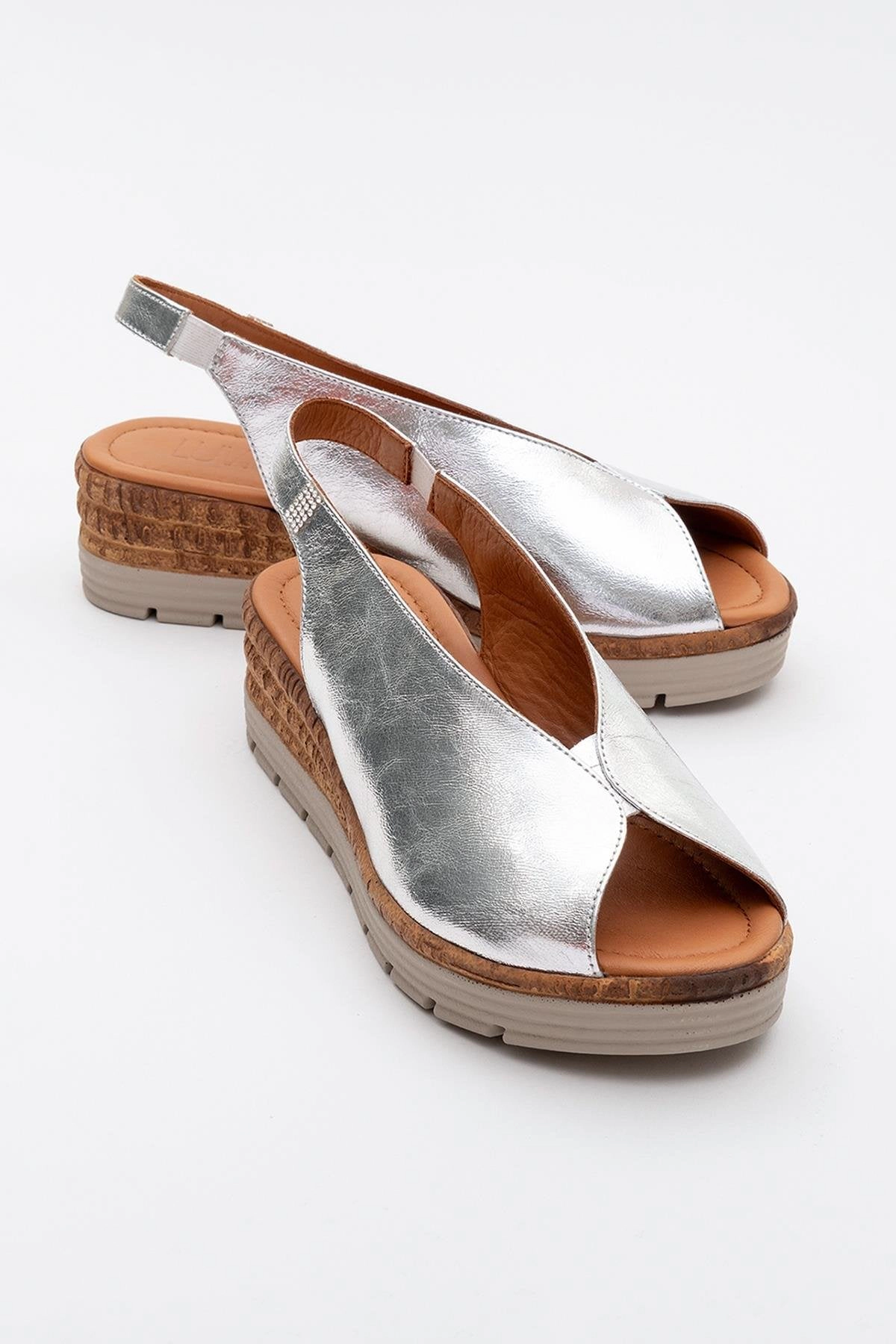Forever & Always Womens Blom Leather Platform Sandals