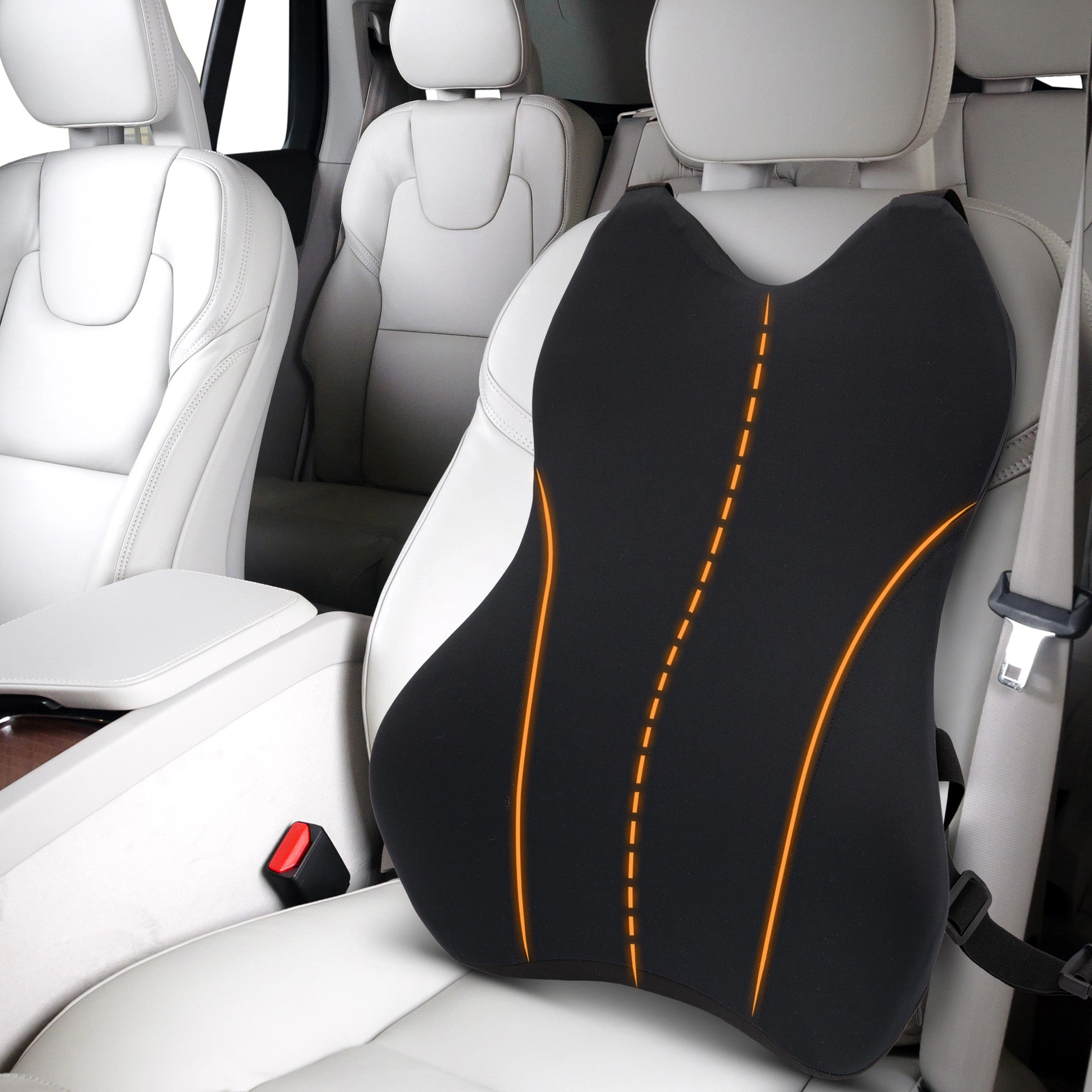 Cheer Collection Memory Foam Lumbar Support Pillow for Chair and Car Seat