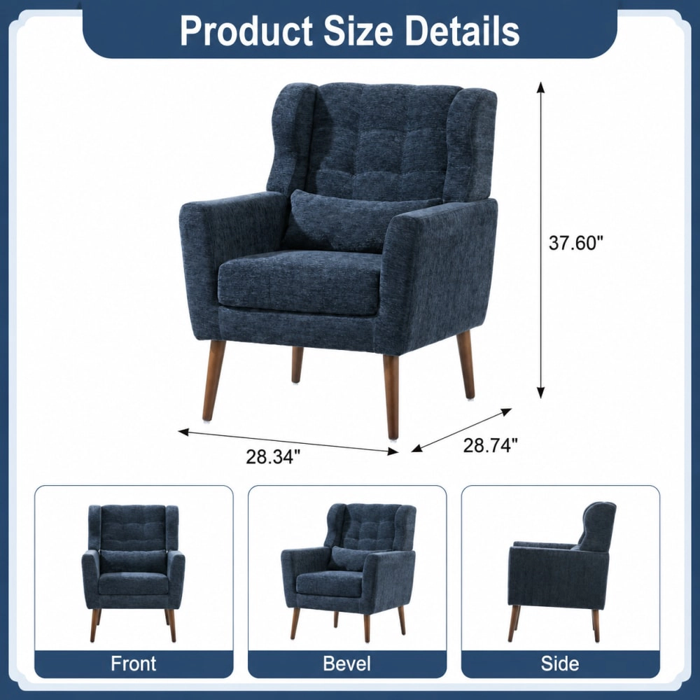 GOODSILO Soft Chenille Accent Chair Versatile Seating
