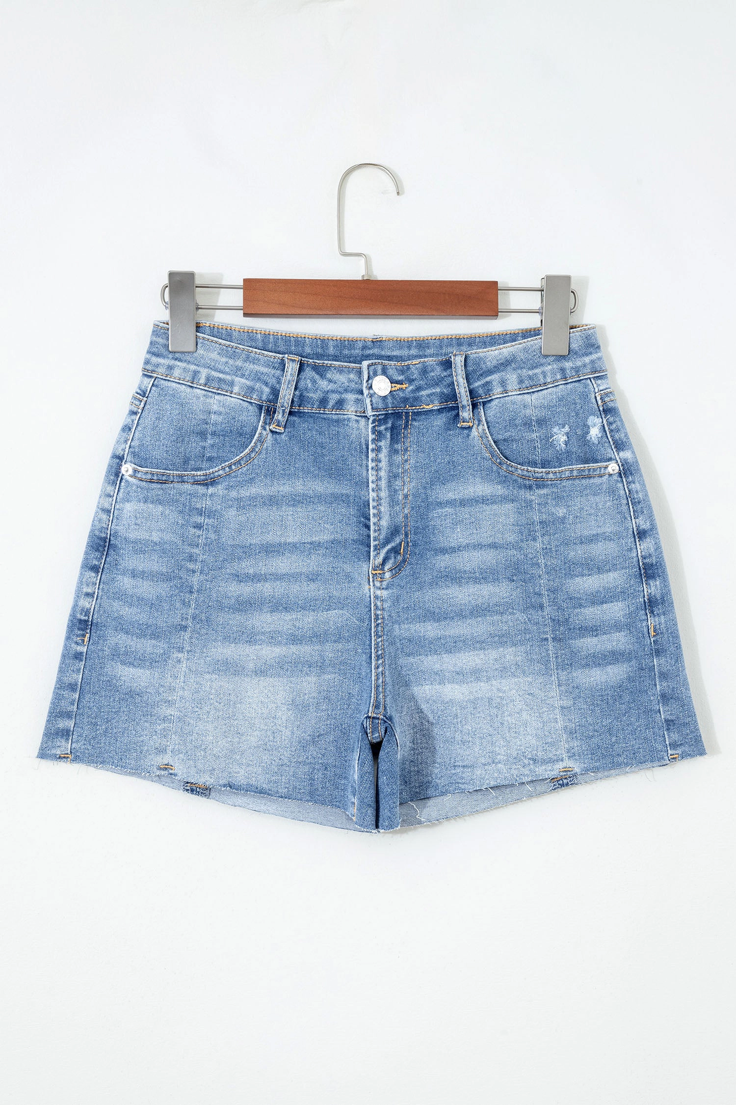Threaded Pear Rayne Wash Raw Hem Shorts
