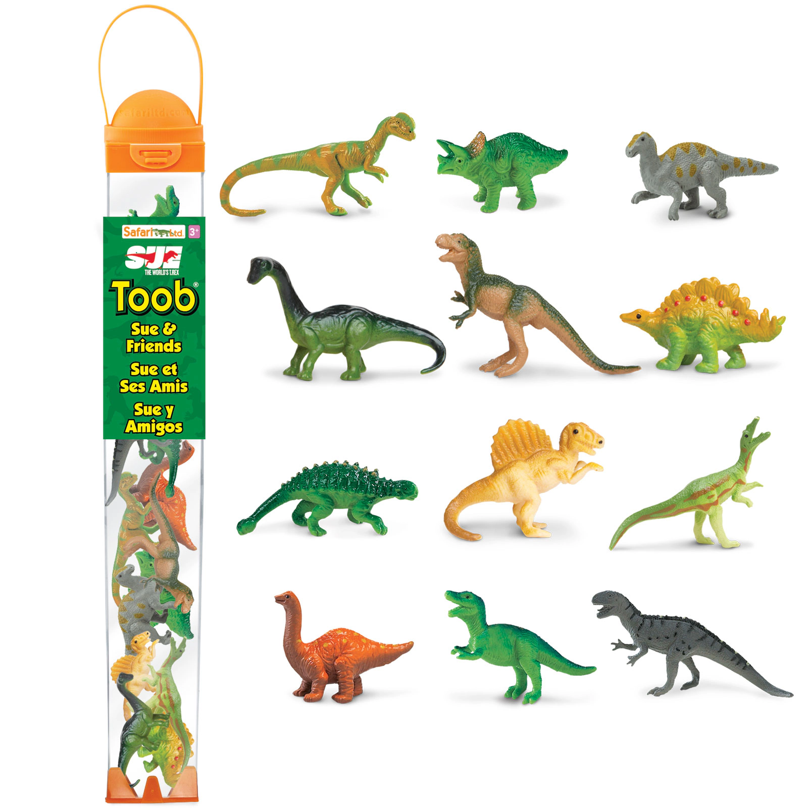 Safari Ltd. - Sue & her Friends TOOB - contains 12 Mini Figurines
