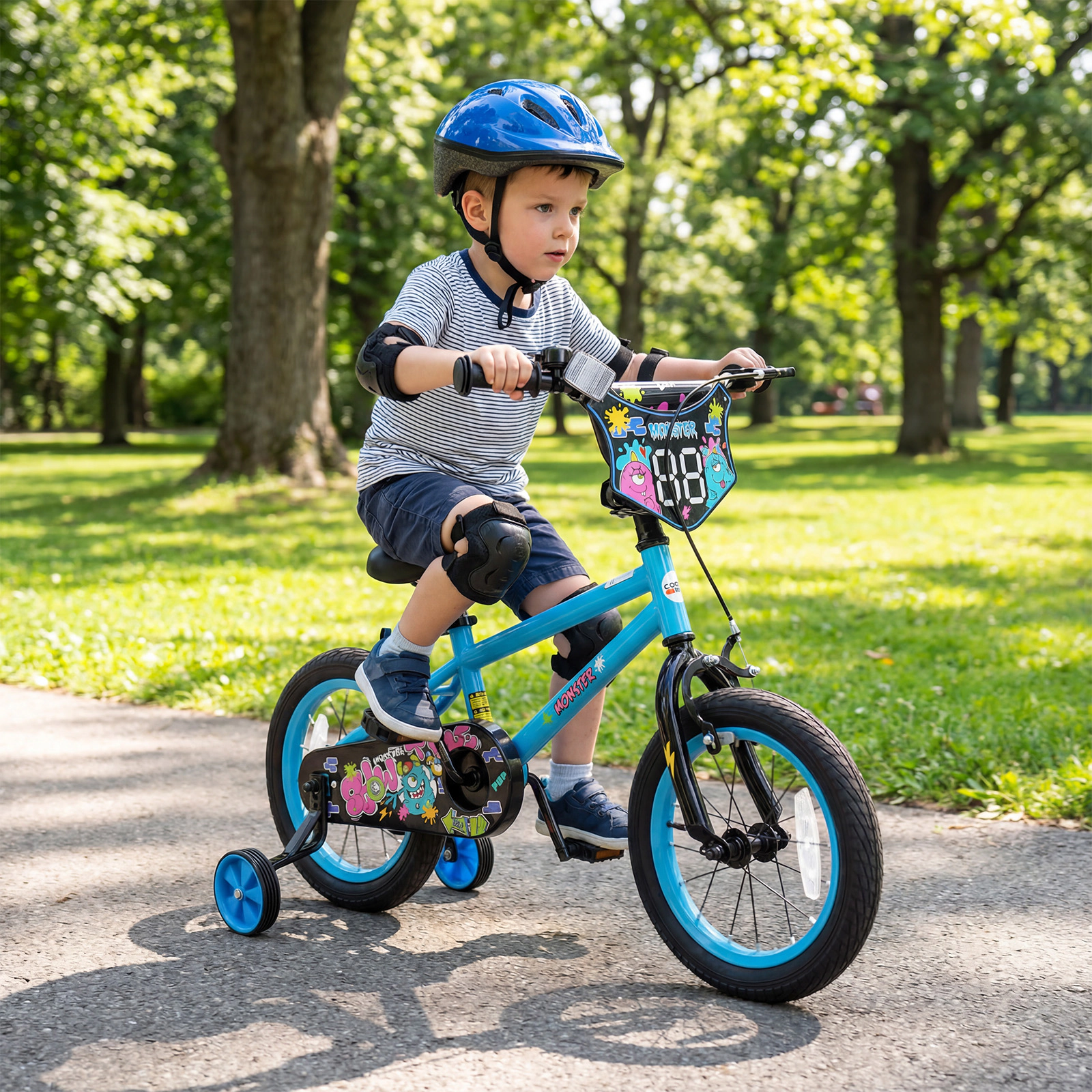 LJG Kids Bike with Training Wheels