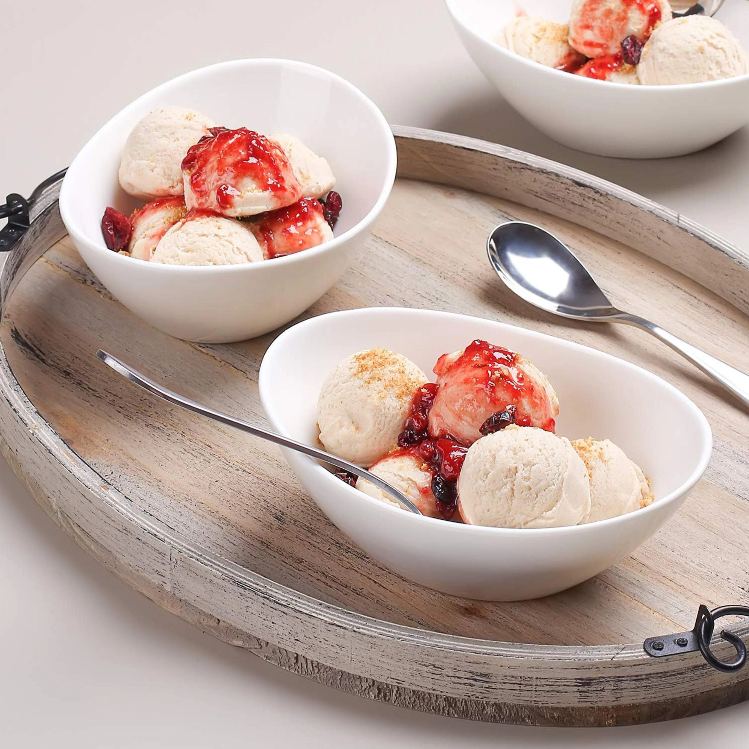 Stock Preferred 6 oz Porcelain Small Serving Bowls for Dessert and Dipping 5 Inch