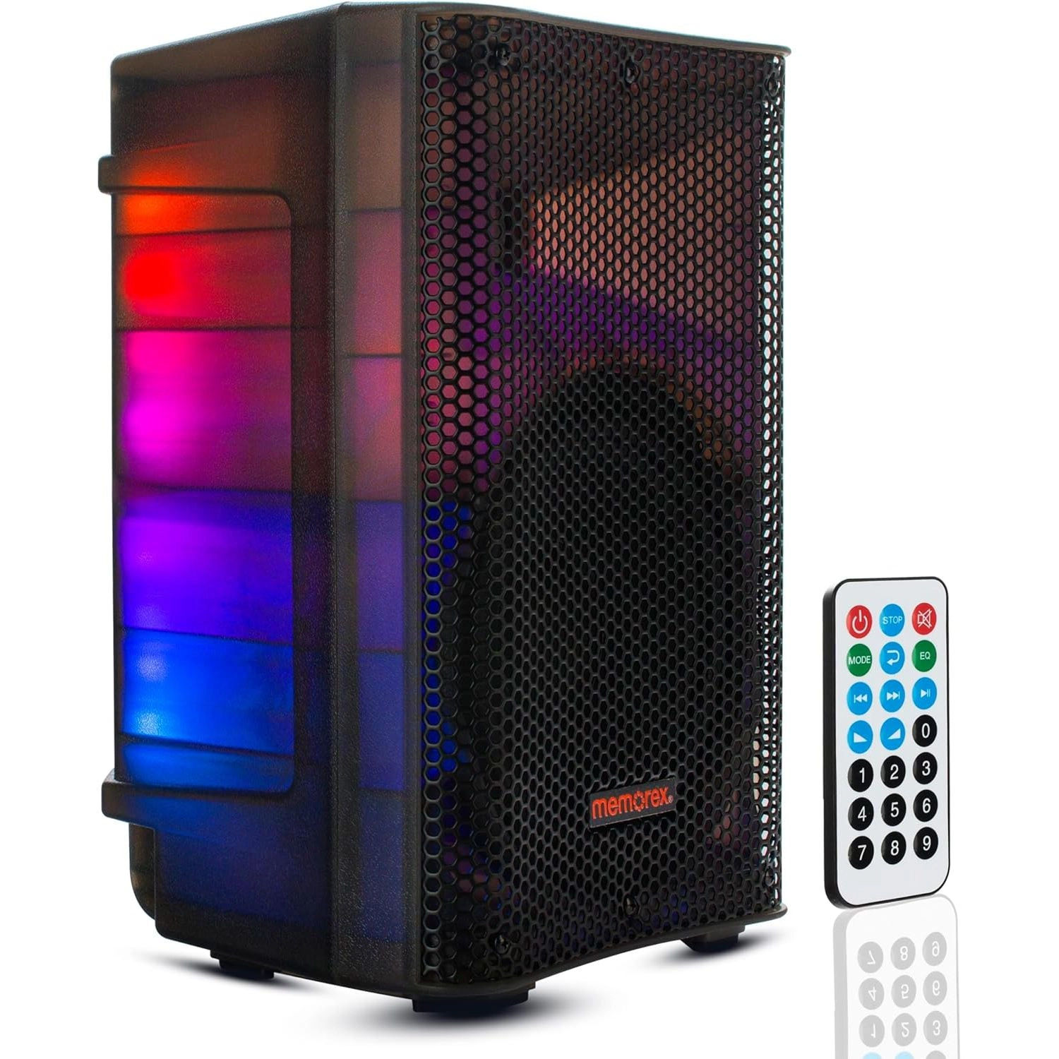 Memorex MX-PS801 50W Bluetooth Party Speaker - 8" Woofer, Titanium Tweeter, LED
