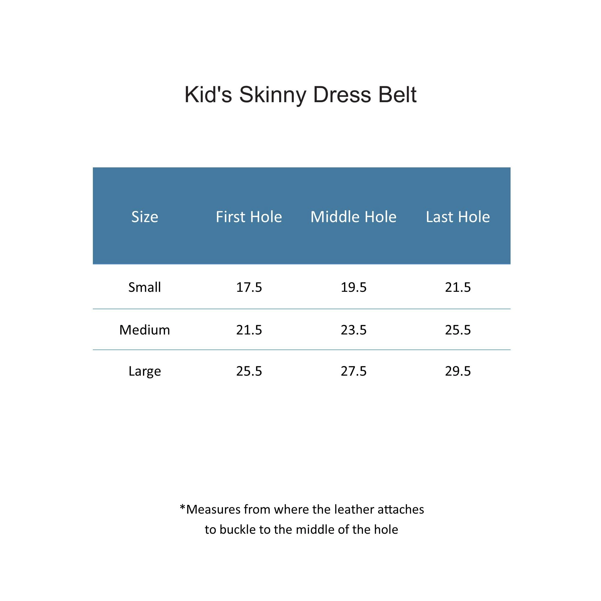 CTM Kid's 1/2 Inch Skinny Dress Belt